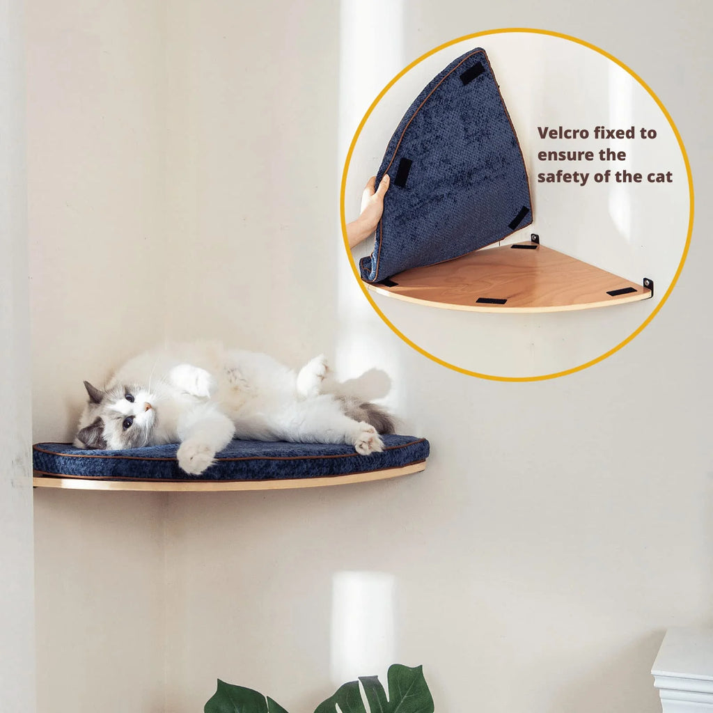 Cat Shelf with Comfortable Cat Pad