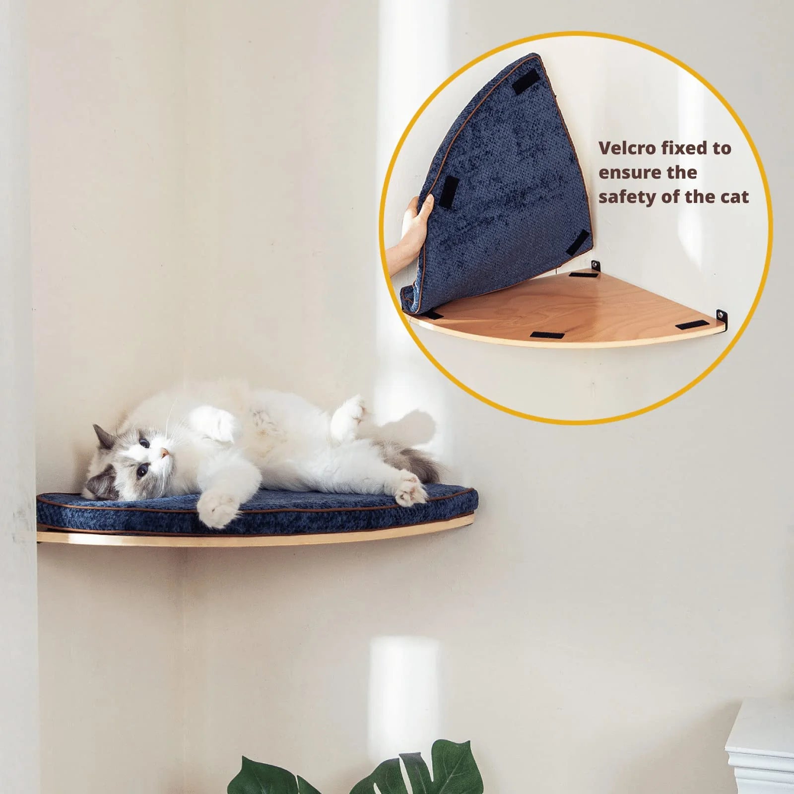 Cat Shelf with Comfortable Cat Pad