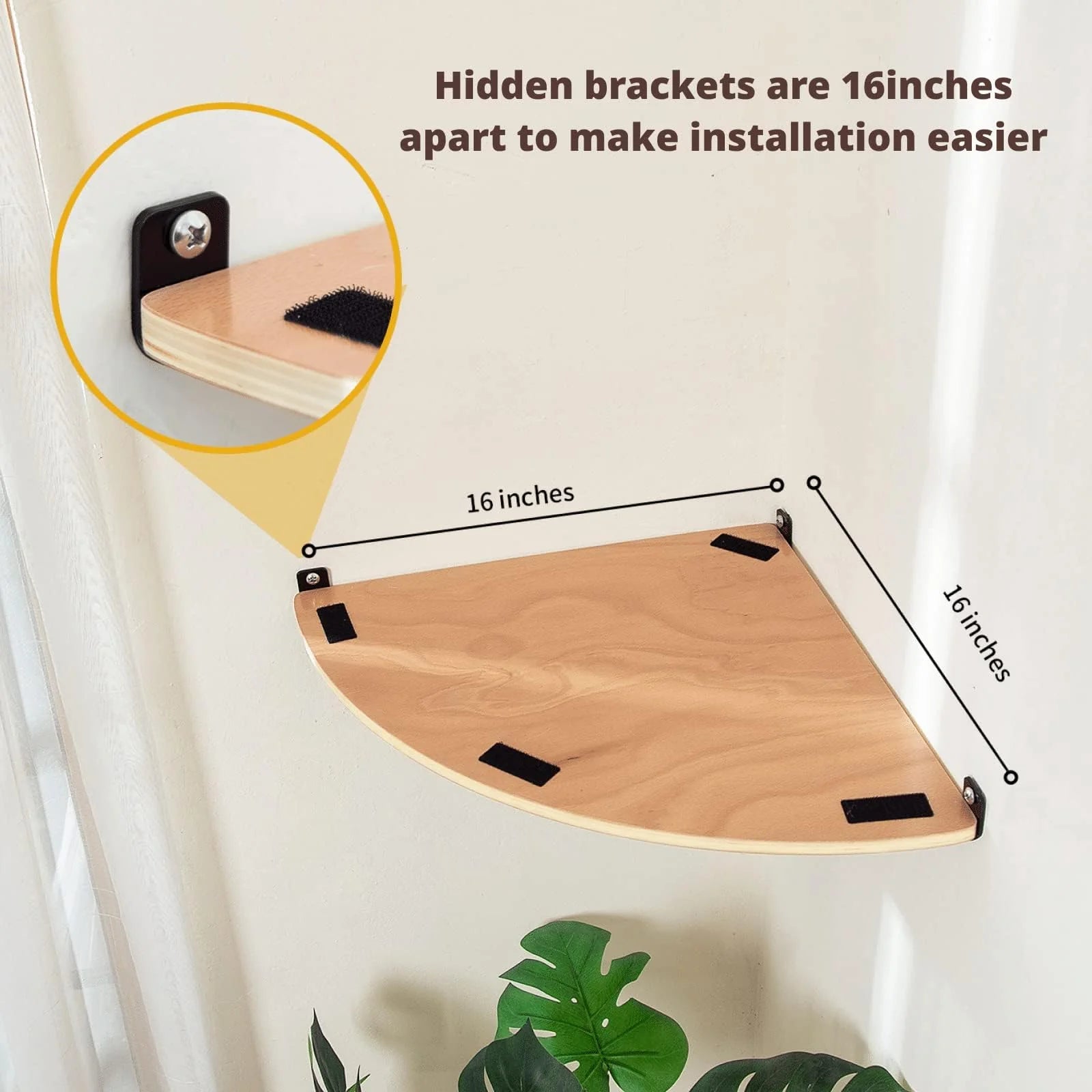 Cat Shelf with Comfortable Cat Pad